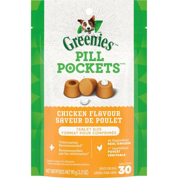 Greenies Pill Pockets Chicken 30 Tabs | 3.2OZ