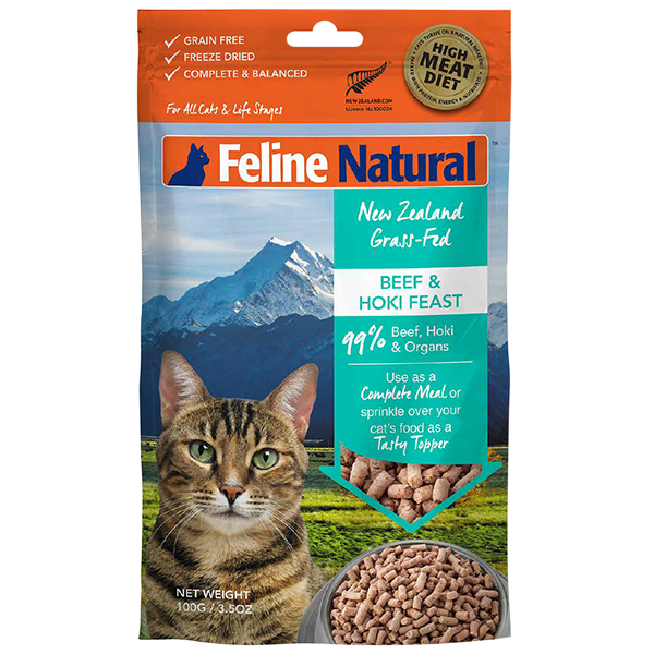 Feline Natural Cat Freeze-Dried Beef & Hoki 3.5oz