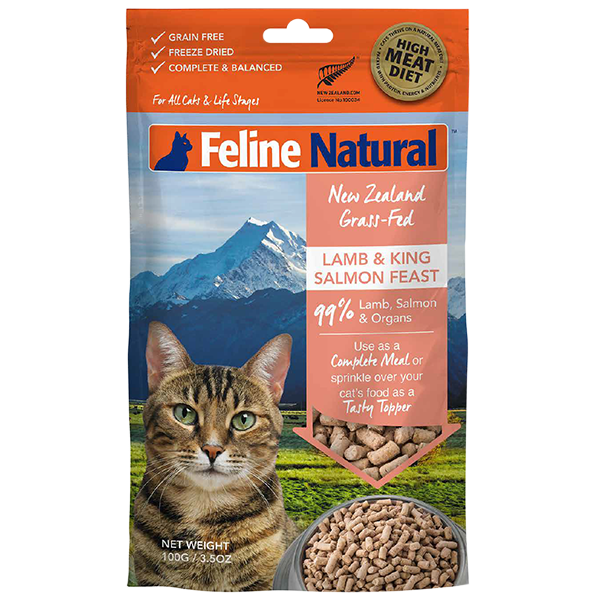 Feline Natural Cat Freeze-Dried Lamb & King Salmon 3.5oz