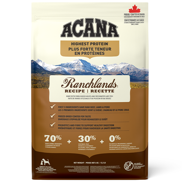 ACANA Dog Highest Protein Ranchlands 6 kg