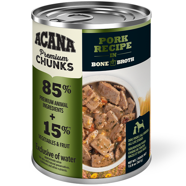 ACANA Dog Premium Chunks Pork in Bone Broth 12/363g