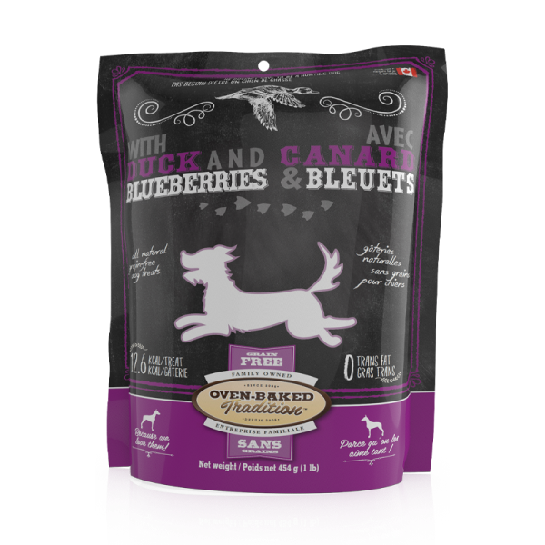 Oven-Baked Tradition Dog Treats GF Duck & Blueberry 16 oz