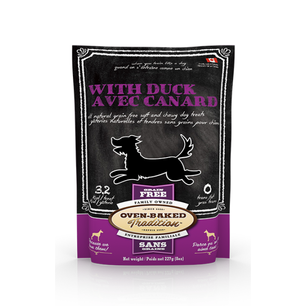 Oven-Baked Tradition Dog Treats GF Duck 8 oz