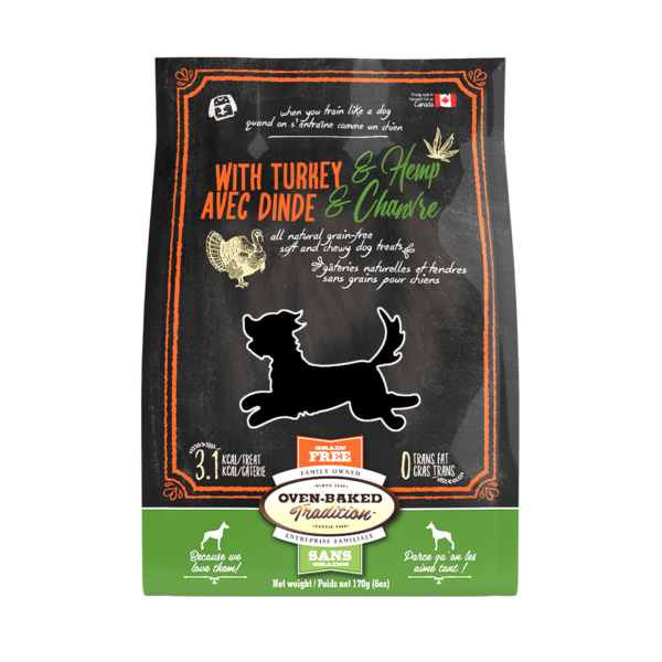 Oven-Baked Tradition Dog Treats GF Turkey & Hemp 6 oz
