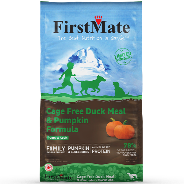 FirstMate Dog LID GF Cage Free Duck & Pumpkin 25 lb
