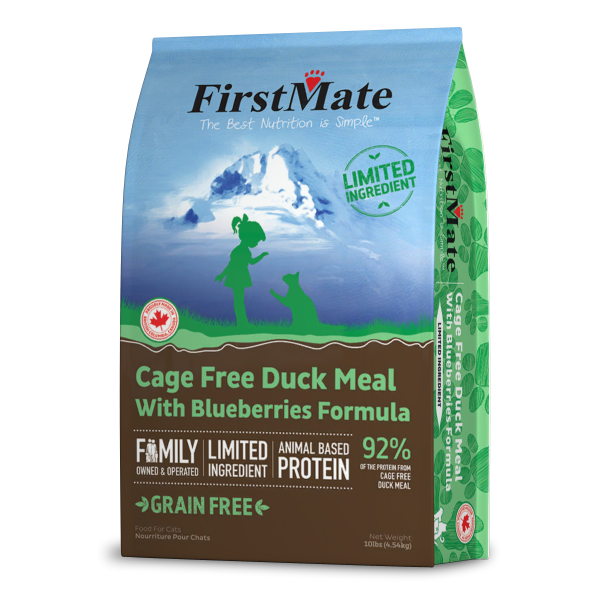 FirstMate Cat LID GF Cage Free Duck with Blueberries 10 lb