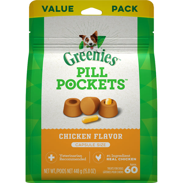 Greenies Pill Pockets Chicken 60ct Cap | 15.8OZ
