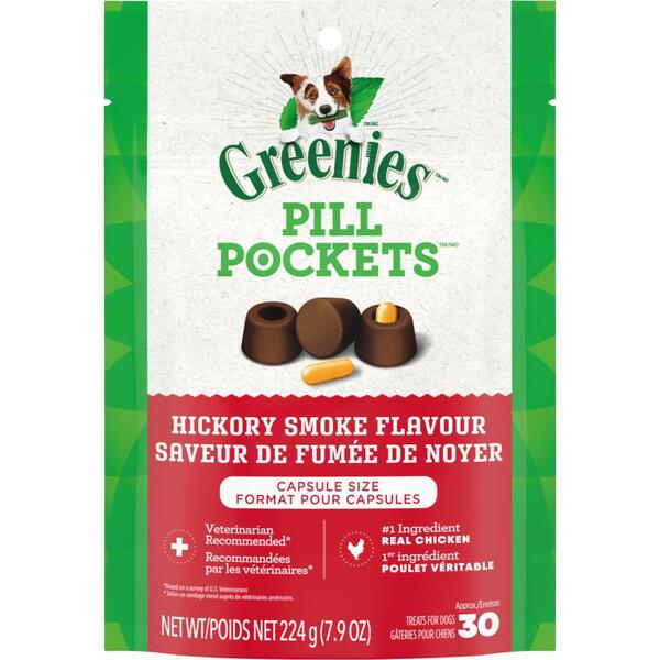 Greenies Pill Pockets Hickory Smoke 30ct Cap | 7.9OZ