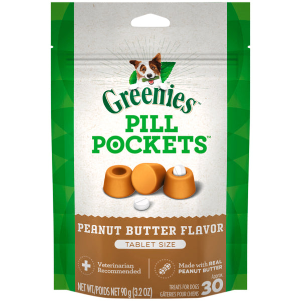 Greenies Pill Pocket Peanut Butter 30ct Tabs | 3.2OZ